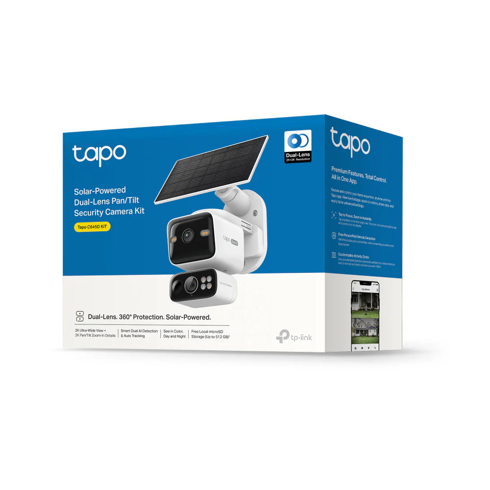 ITP-Link Tapo C645D Kit Solar-Powered Dual-Lens Pan/Tilt Camera