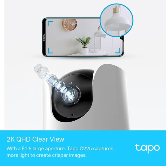 TP-Link Tapo C225 Security AI CCTV 4MP/2K With Smart Detection and Notification Wifi & Camera Pan/Tilt