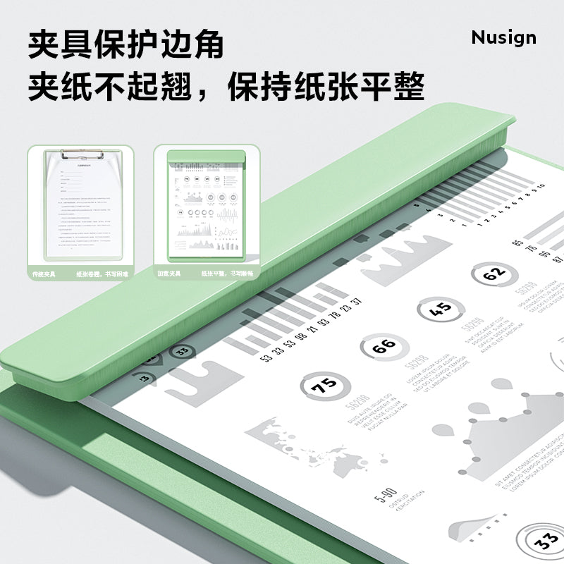 DELI NUSIGN A4 PP CLIPBOARD GREEN NS501