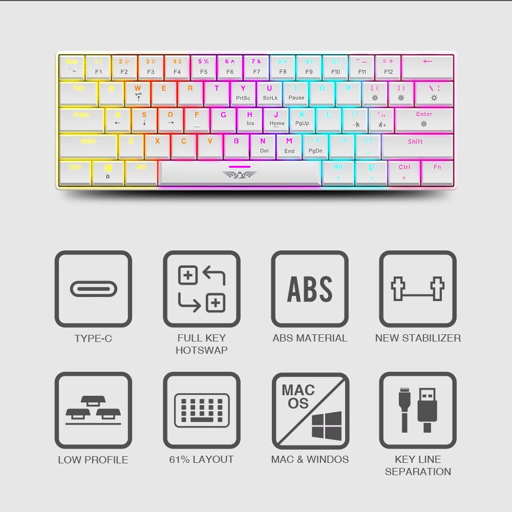 Armaggeddon SMK1C Modular Mechanical Keyboard (Linear) Black