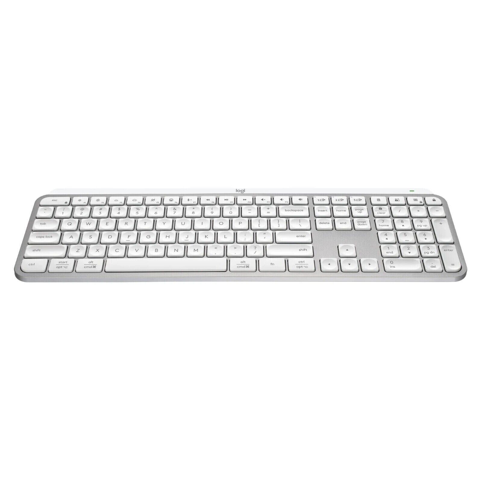 NEW Logitech MX Keys S Advanced Wireless Illuminated Keyboard Pale Grey