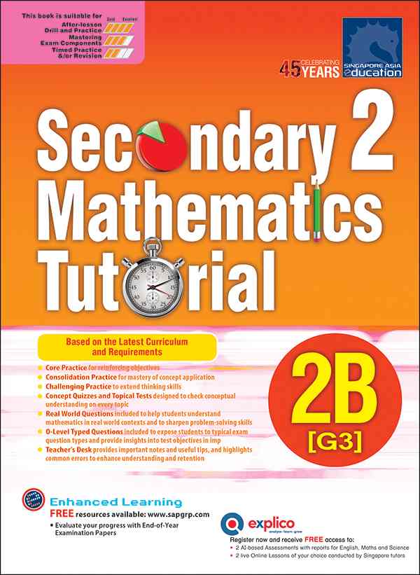 Secondary 2 Mathematics Tutorial 2B [G3] - 5th Edition – Popular Book ...