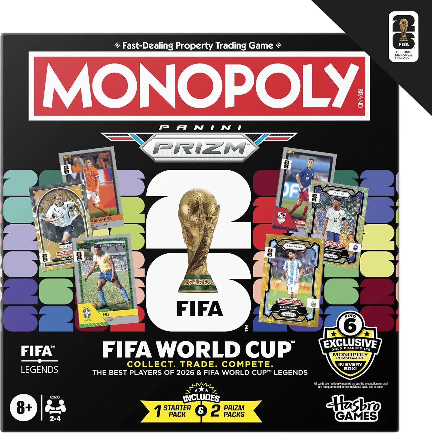HASBRO MONOPOLY PANINI PRIZM FIFA WORLD CUP GAME