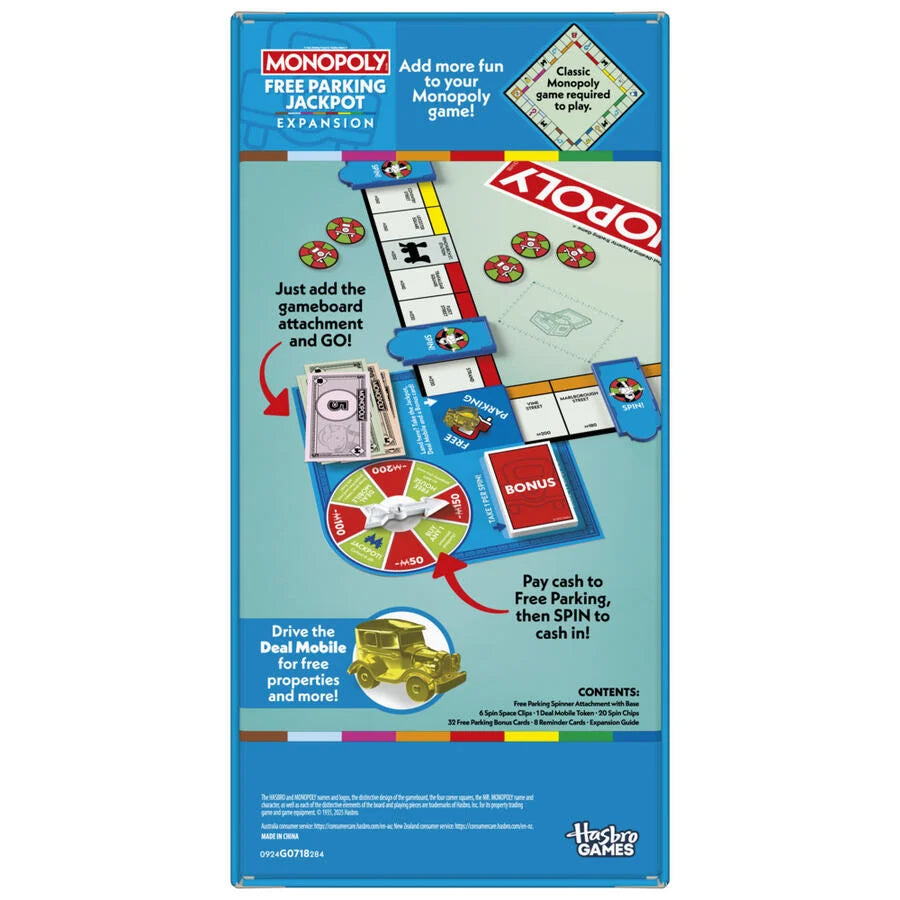 HASBRO MONOPOLY EXPANSION FREE PARKING JACKPOT