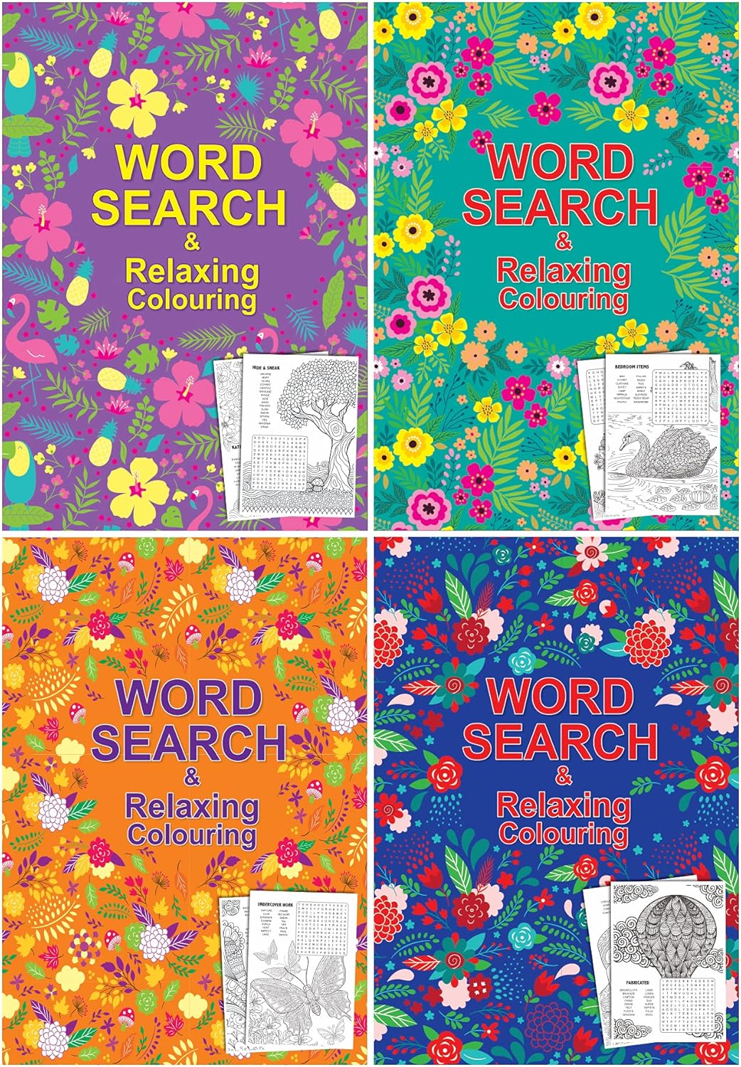 A5 WORDSEARCH & RELAXING COLOURING BOOK
