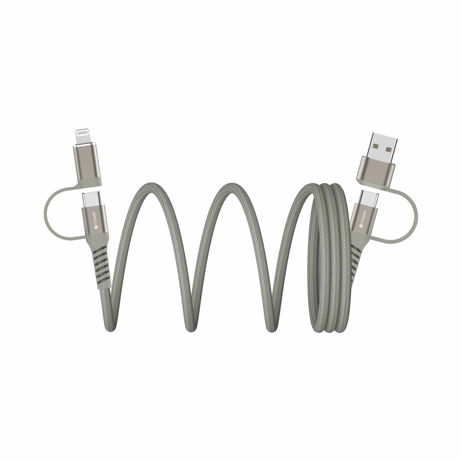 Mazer M-Cobra-C61DUO 60W 1M Fast Charging Cable - Titanium