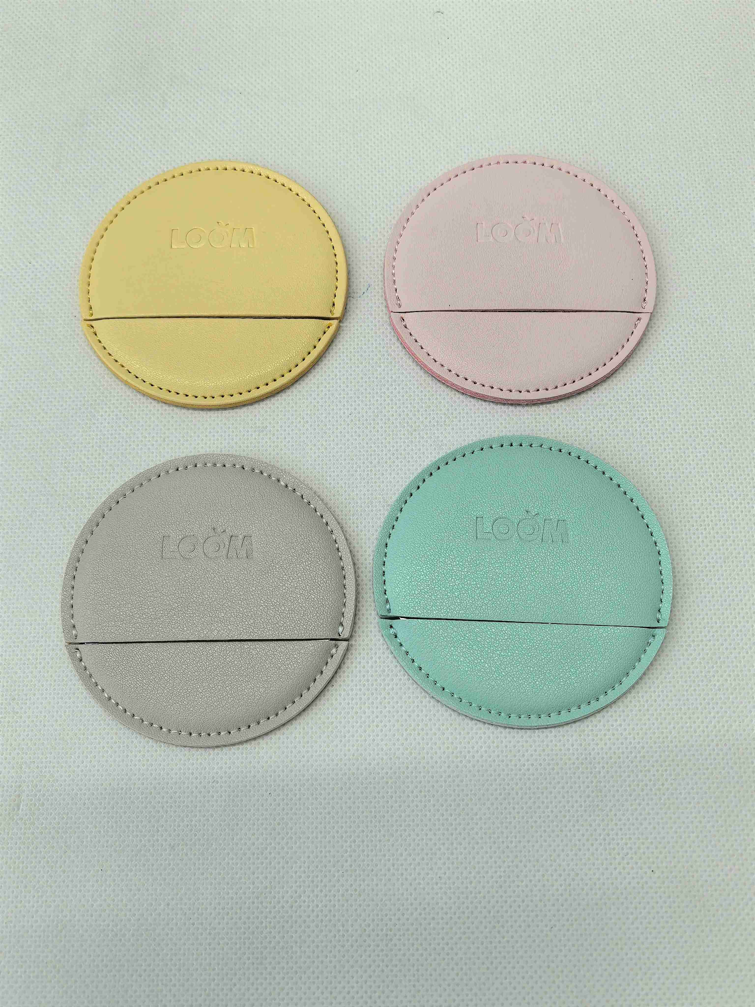 Loom Pu Cover Mirror Round Hl027