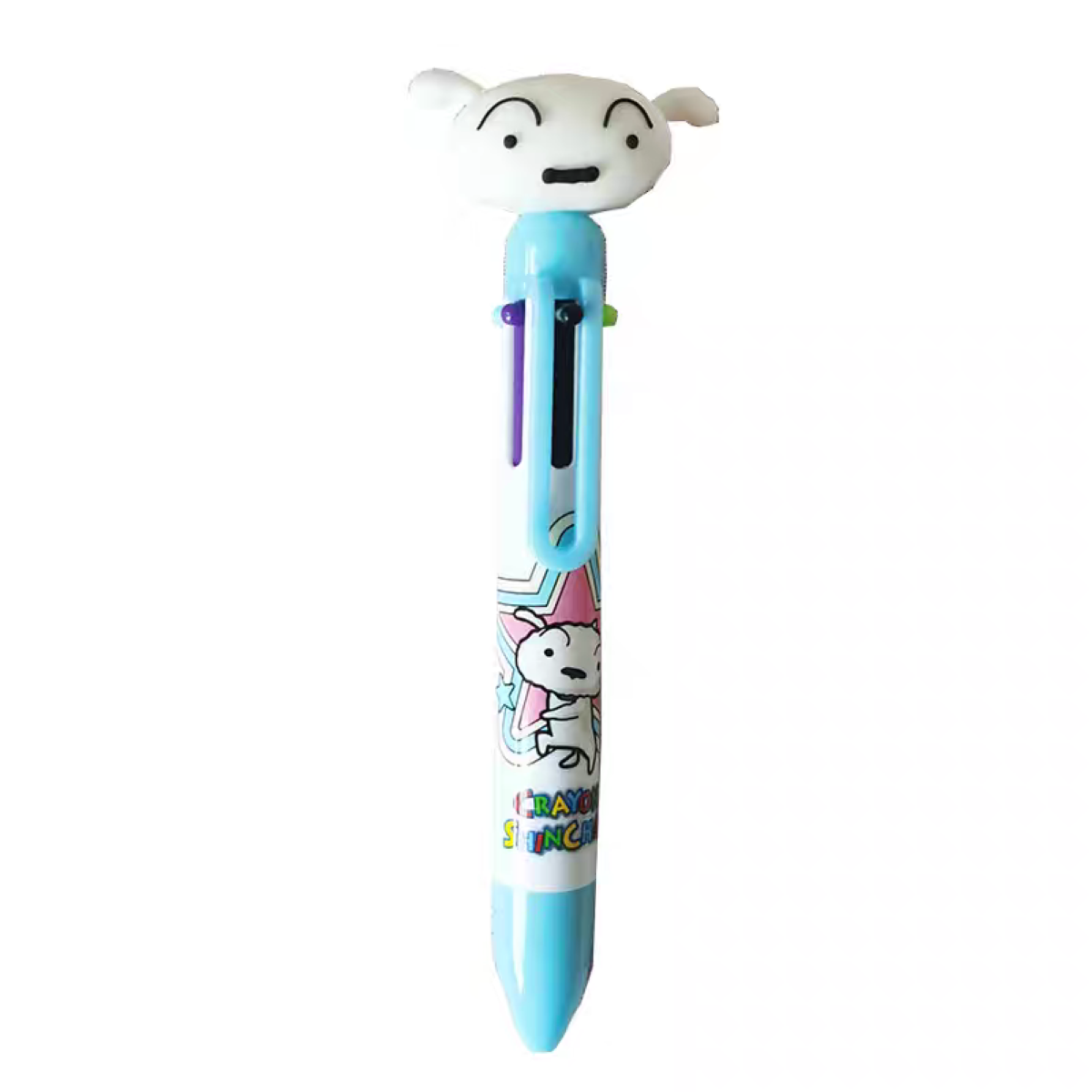  Crayon Shinchan 6 Colour Ballpoint Pen 0.5mm - 2 Assorted Design 