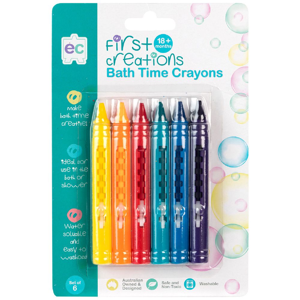 EC FIRST CREATIONS BATH TIME CRAYONS SET OF 6