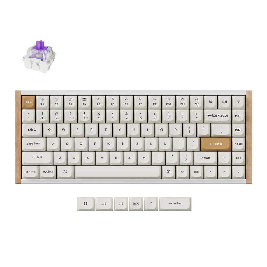 Keychron K2 HE Wood/White (Purple Switches)