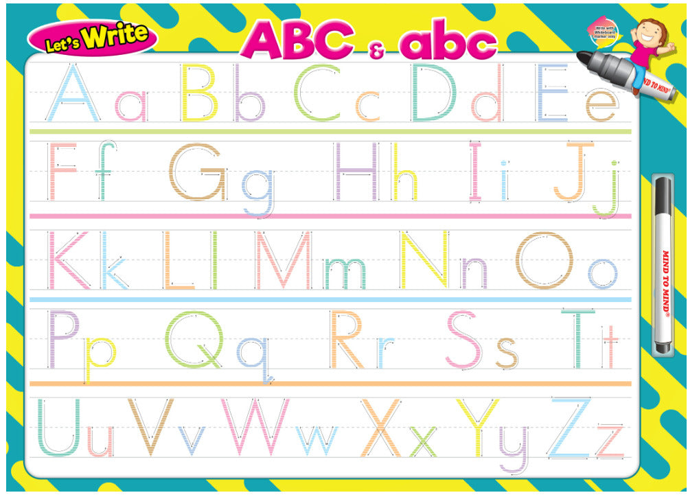 Presch Let's Write Board: Abc, Abc, 1-20