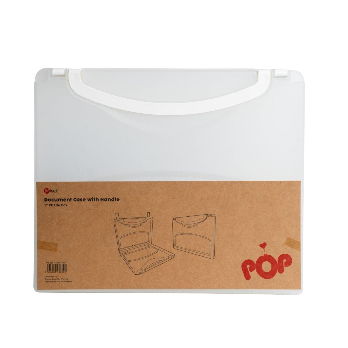 Pop Bazic Document Case with Handle – Clear