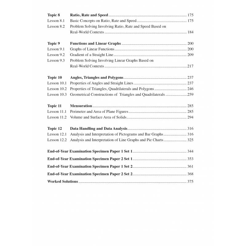 Secondary 1 Mathematics Topical Guide - Revised Edition