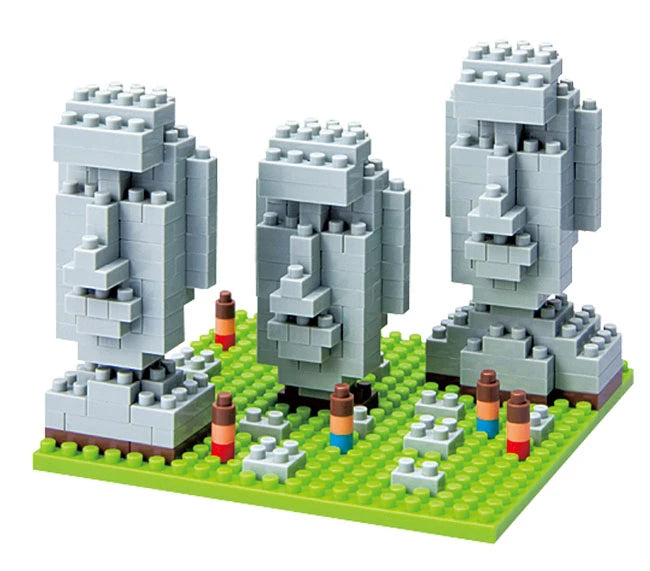 KAWADA NANOBLOCK MOAI STATUES ON EASTER ISLAND