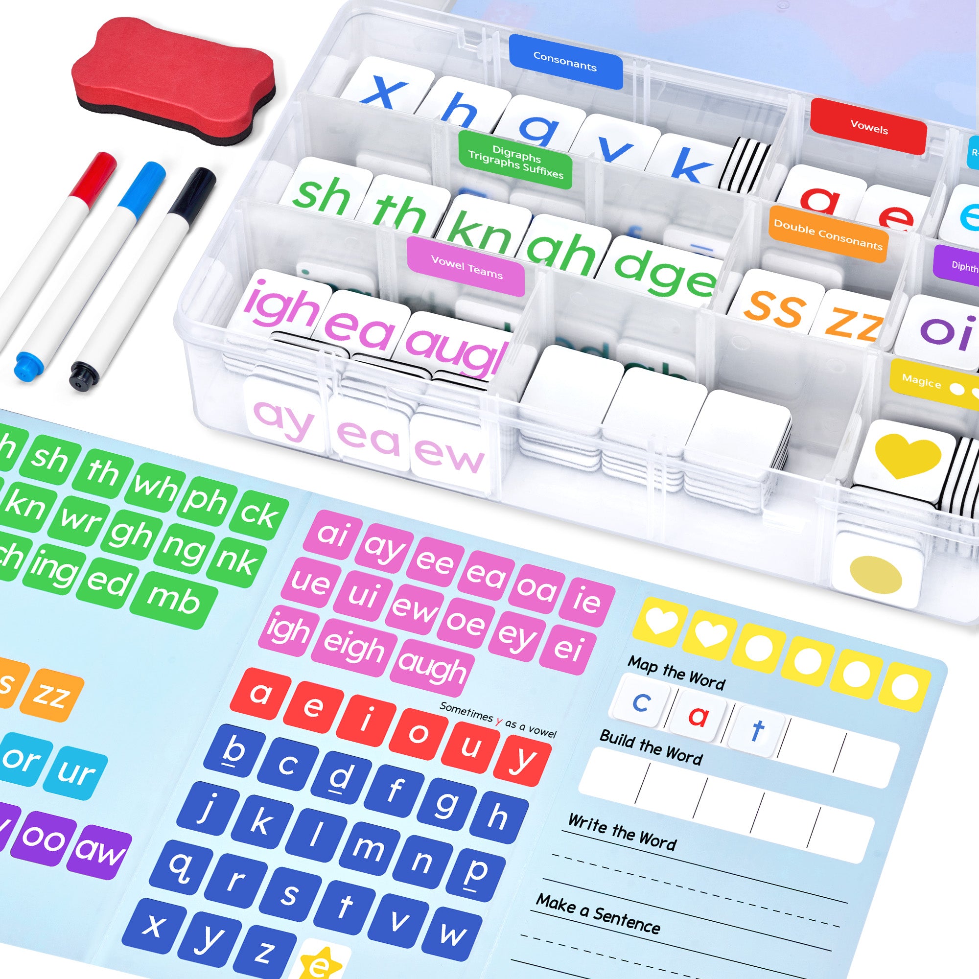 JOYCAT MAGNETIC PHONICS TILES