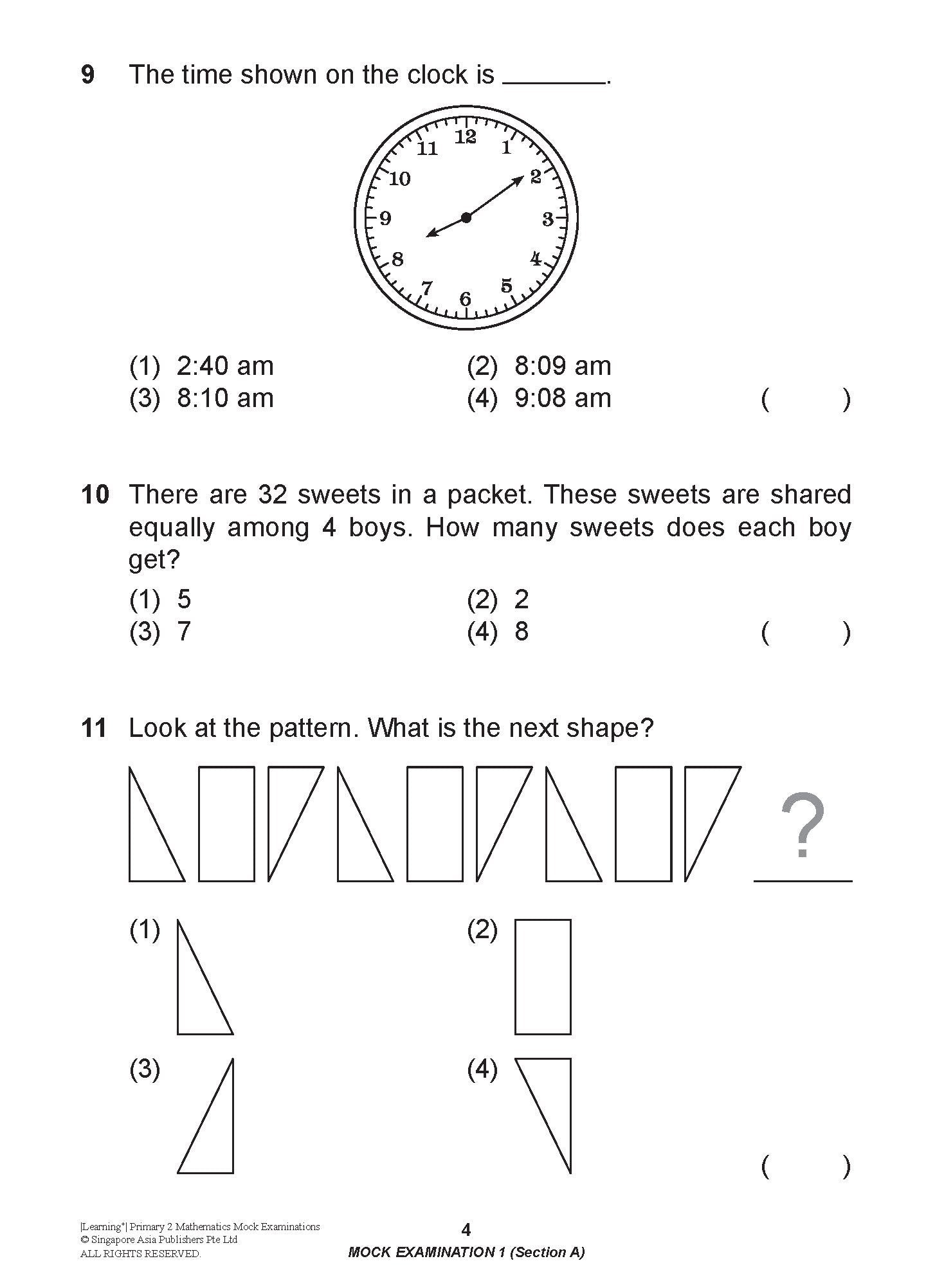 Primary 2 LEARNING+ Mathematics Mock Examinations-4th Edition