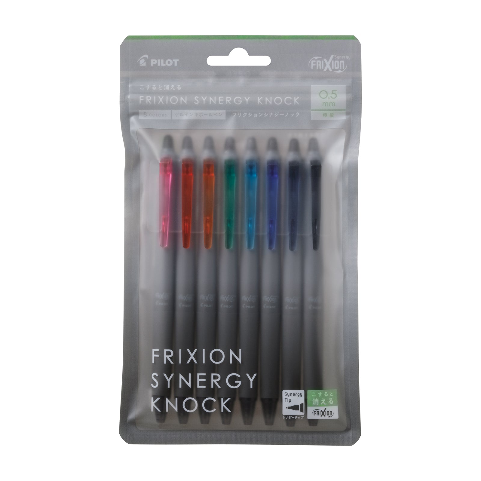 Pilot Frixion Synergy Knock Erasable Pen 0.5mm Set Of 8 Colors