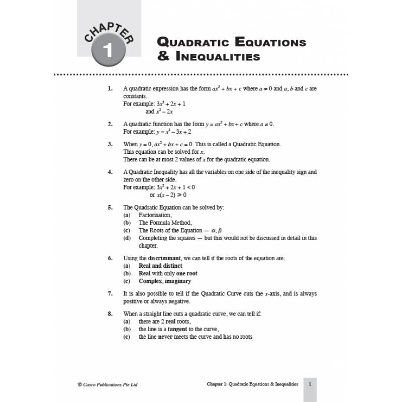 O-Level Additional Mathematics Topical Guide - Revised Edition