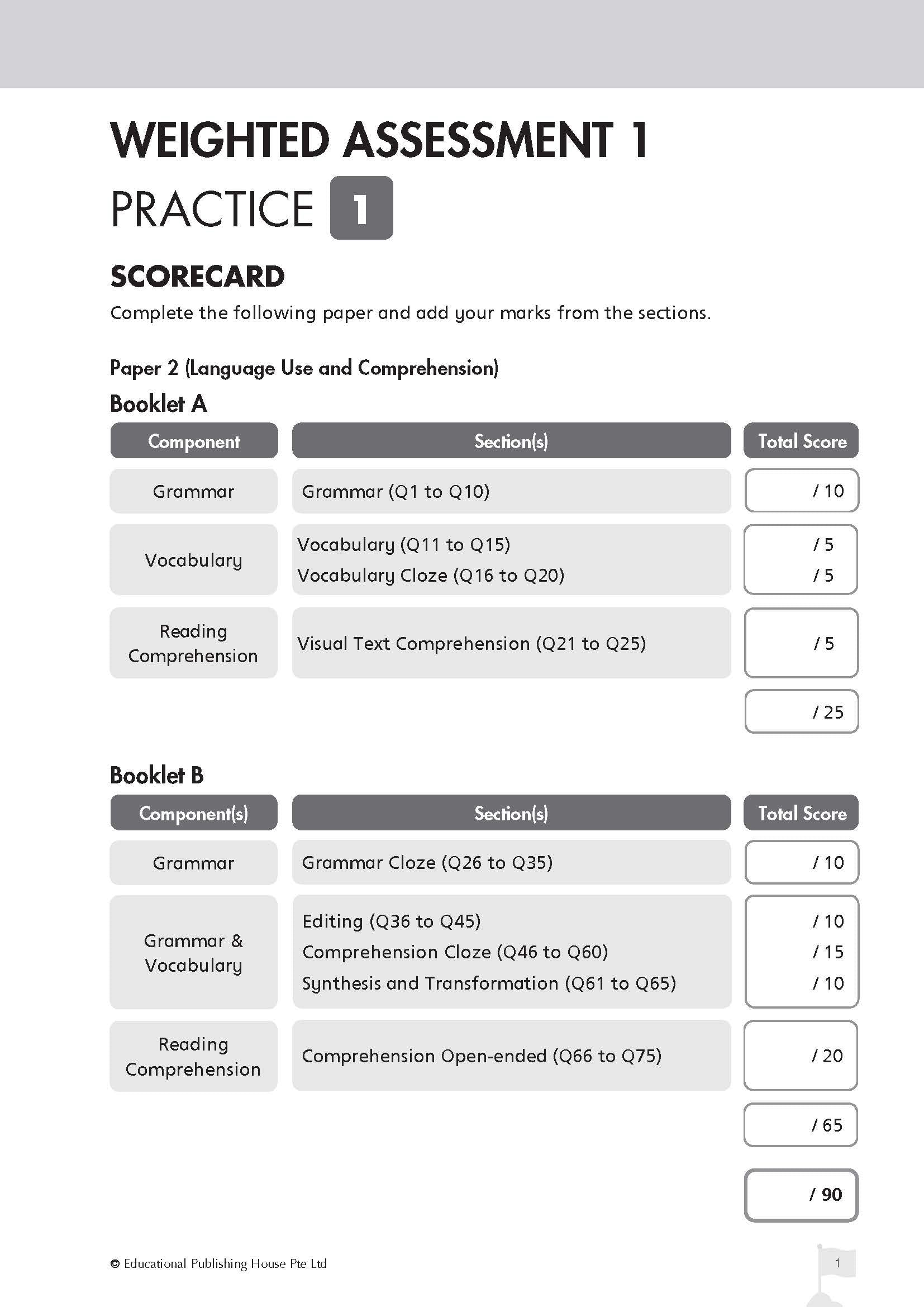 Primary 5 English Top The Class Term/Semestral Papers