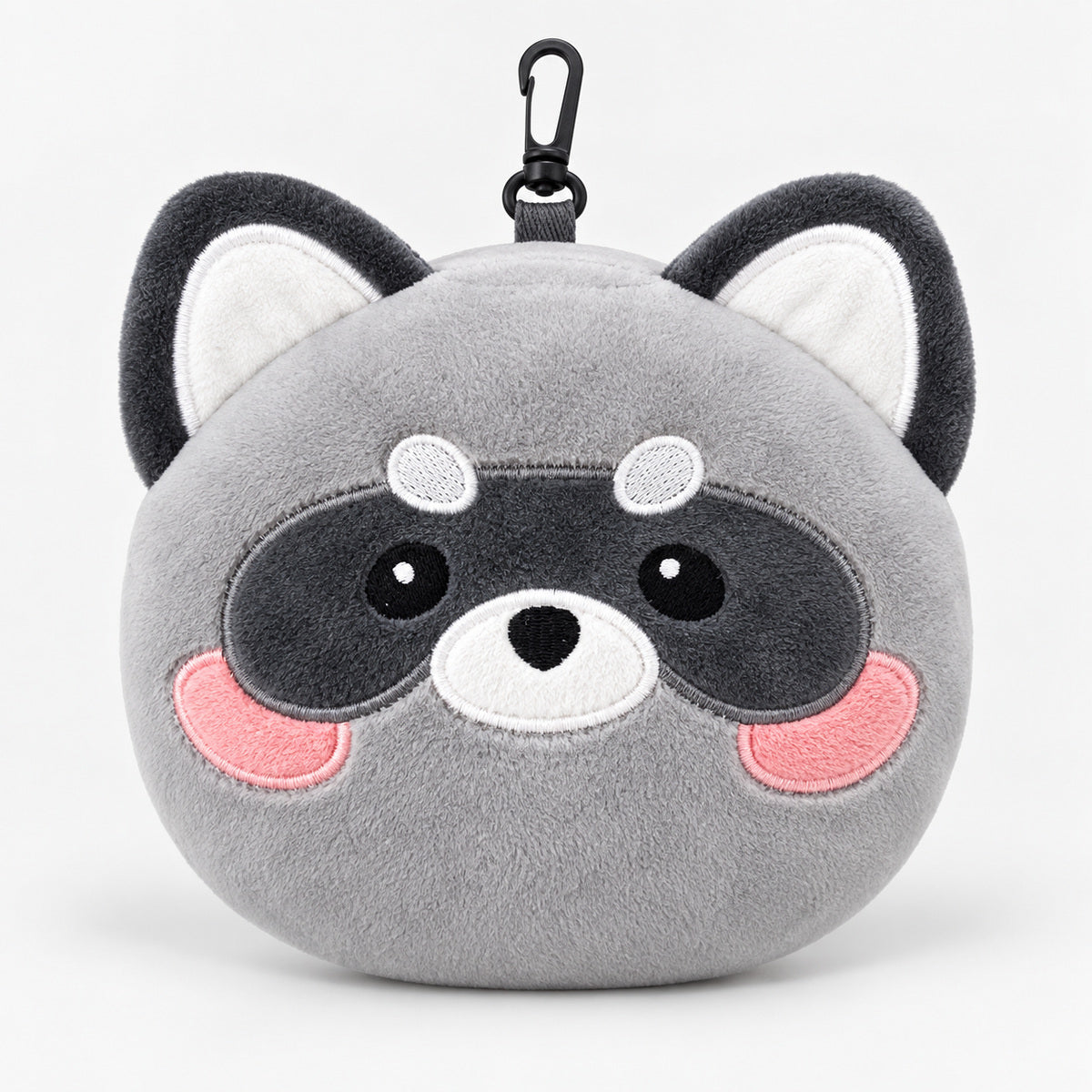  2 In 1 Plush Eye Mask And Head Rest Cushion - Raccoon 