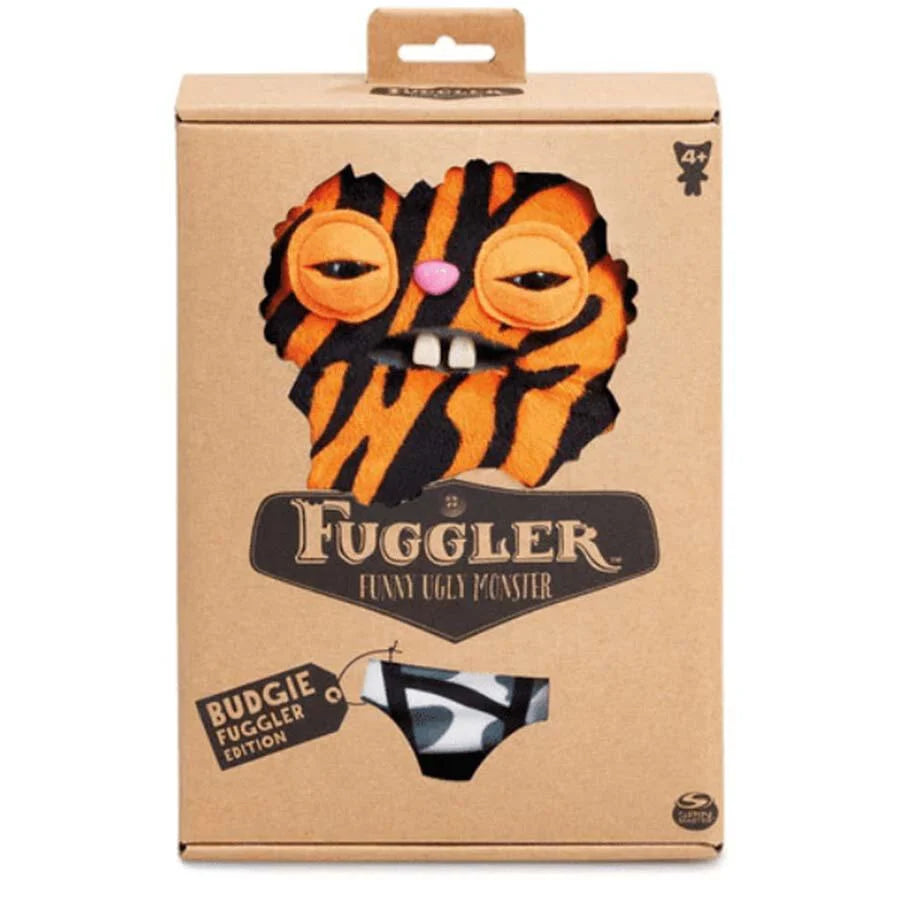 FUGGLER 9 INCH FUNNY UGLY MONSTER BUDGIE FUGGLER RABID RABBIT TIGER ORANGE