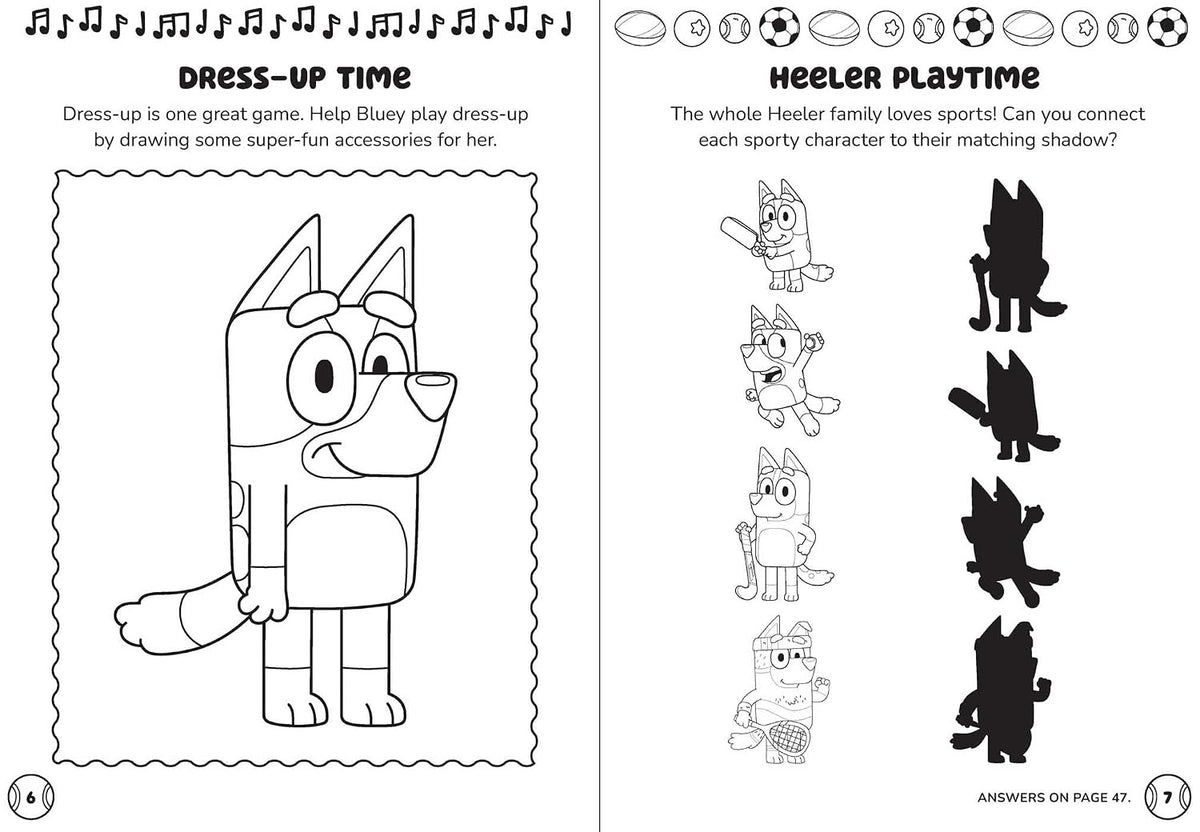 Bluey: Family Games: Coloring & Activity with Stackable Markers (Paperback)