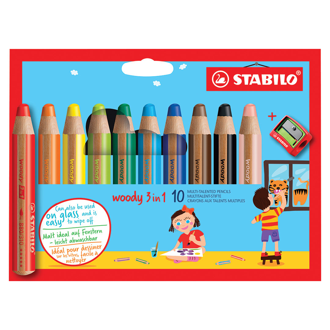 STABILO  Woody 3 in 1 color pcl-10pcs
