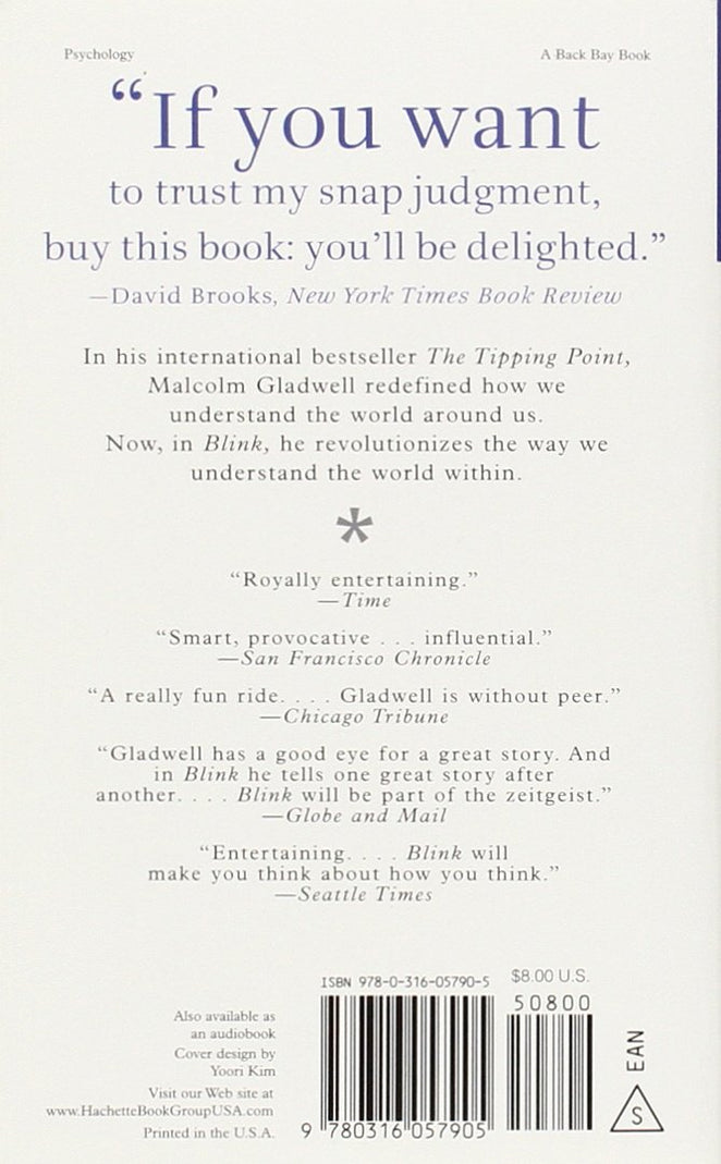 Blink. The Power Of Thinking Without Thinking (Paperback)