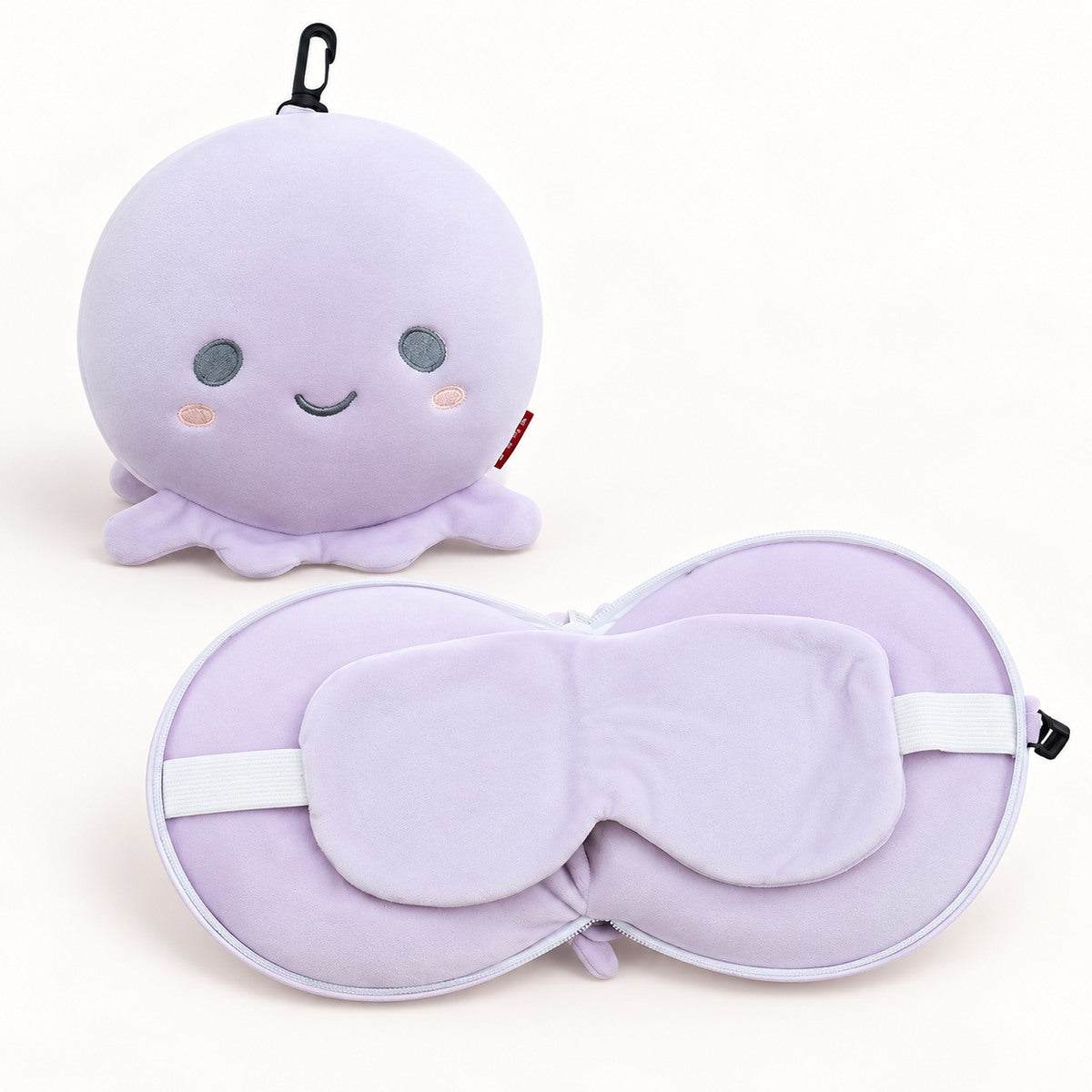  2 In 1 Plush Eye Mask And Head Rest Cushion - Pastel Octopus 