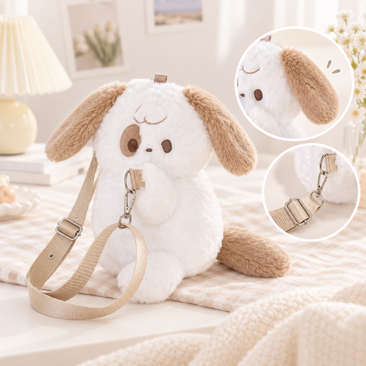  2-In-1 Plush Backpack & Sling Bag - Dog 