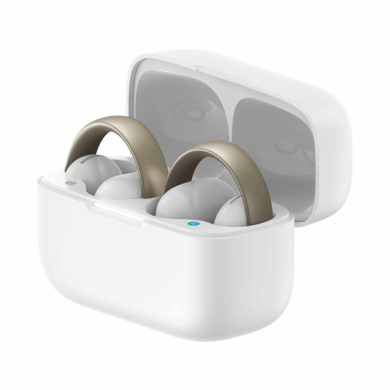 Soundcore AeroClip Open-Ear Clip-On Earbuds with Adaptive Comfort - White