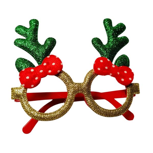 Xmas Reindeer Antler Glasses Deco