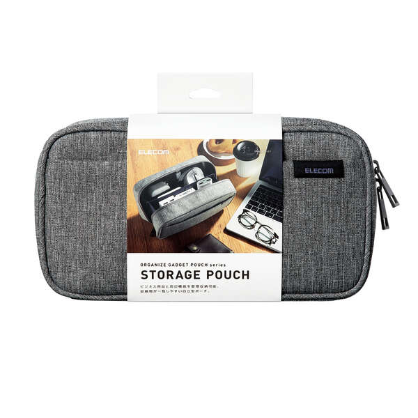 BMA-GP14 Elecom Gadget Pouch Storage Type Grey