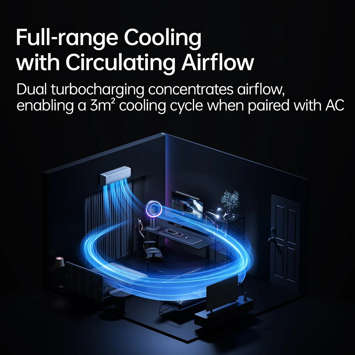 JisuLife Table Fan Pro3 - Dark Grey