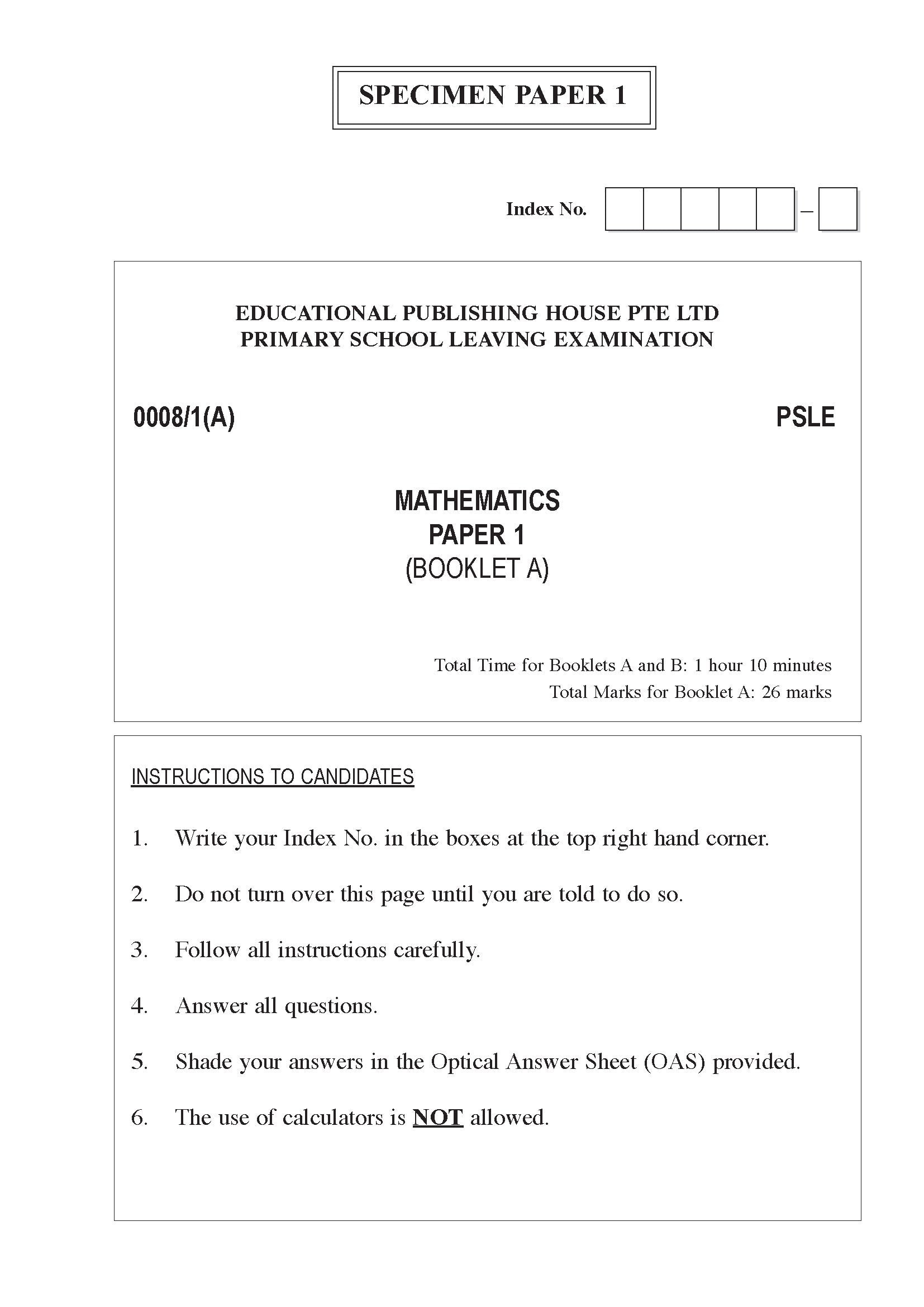 Preparing for PSLE Maths