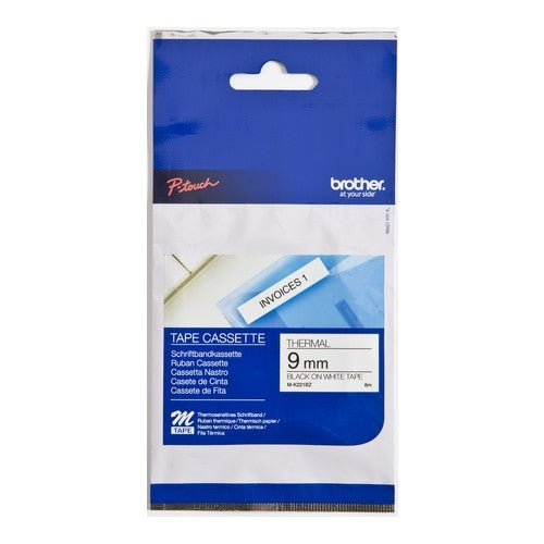Brother Tape M-K221 Blk/W NLam-NMetal 9mm