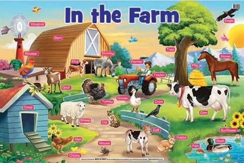 In the Farm - Educational Wall Poster