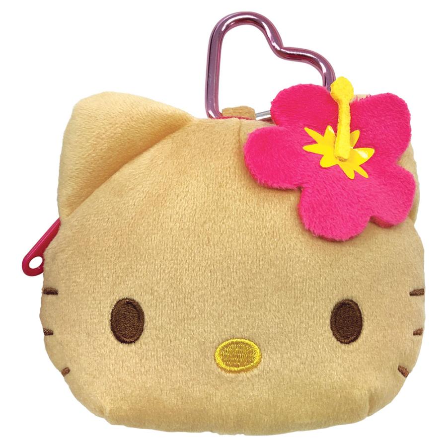 Sanrio Sunburn Hello Kitty Plush Zipper Mascot Pouch With Carabiner