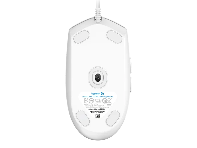 Logitech G203 LIGHTSYNC RGB 6 Button Gaming Mouse - White