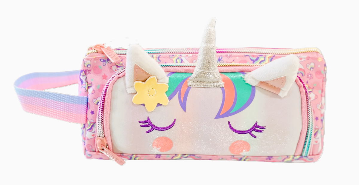 ASSORTED DOUBLE ZIPPER PENCIL BAG U2099