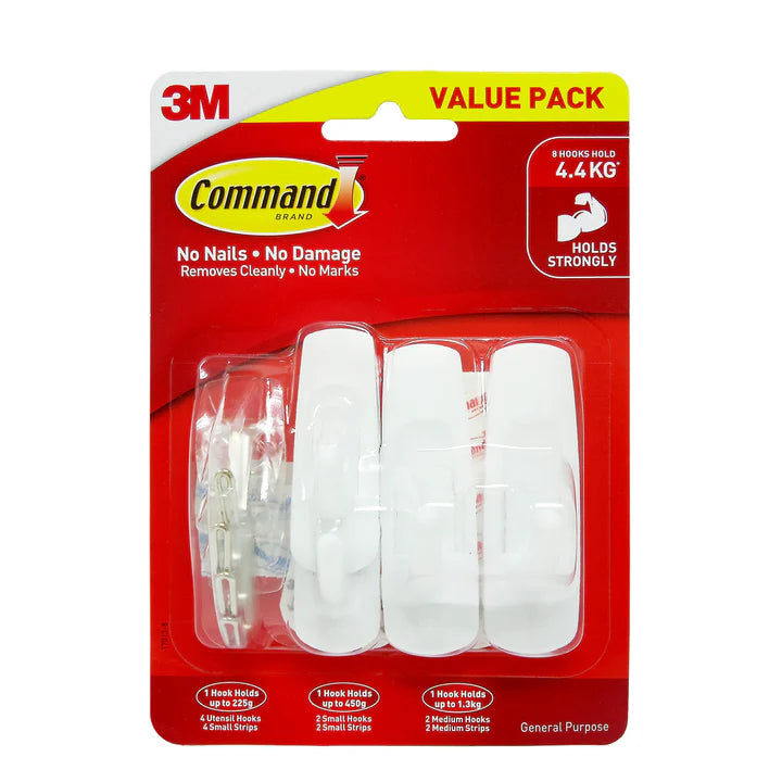 Command™ 17013-8VP Mixed Hooks Value Pack
