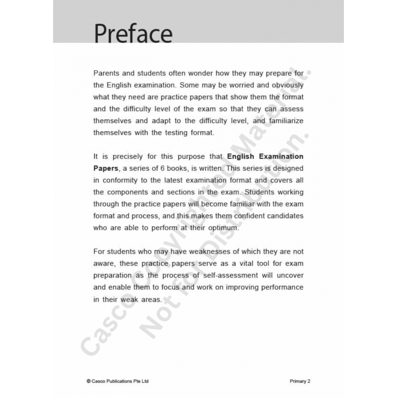 English Examination Papers Primary 2 (Pack)
