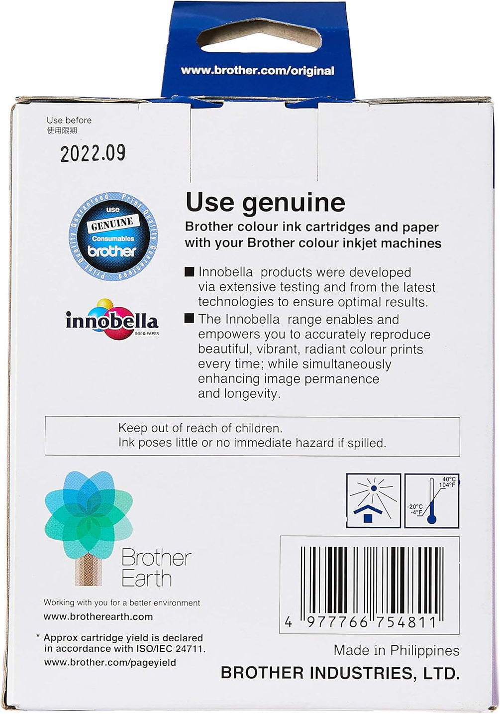 Brother LC263CL 3PK Original Ink Cartridge Compatible with DCP/MFC Series, 550 Pages, Cyan/Magenta/Yellow (Pack of 3)