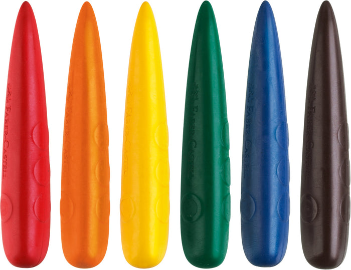 Faber-Castell Little Creatives Easy Grip Finger Crayon, Box of 6-122606