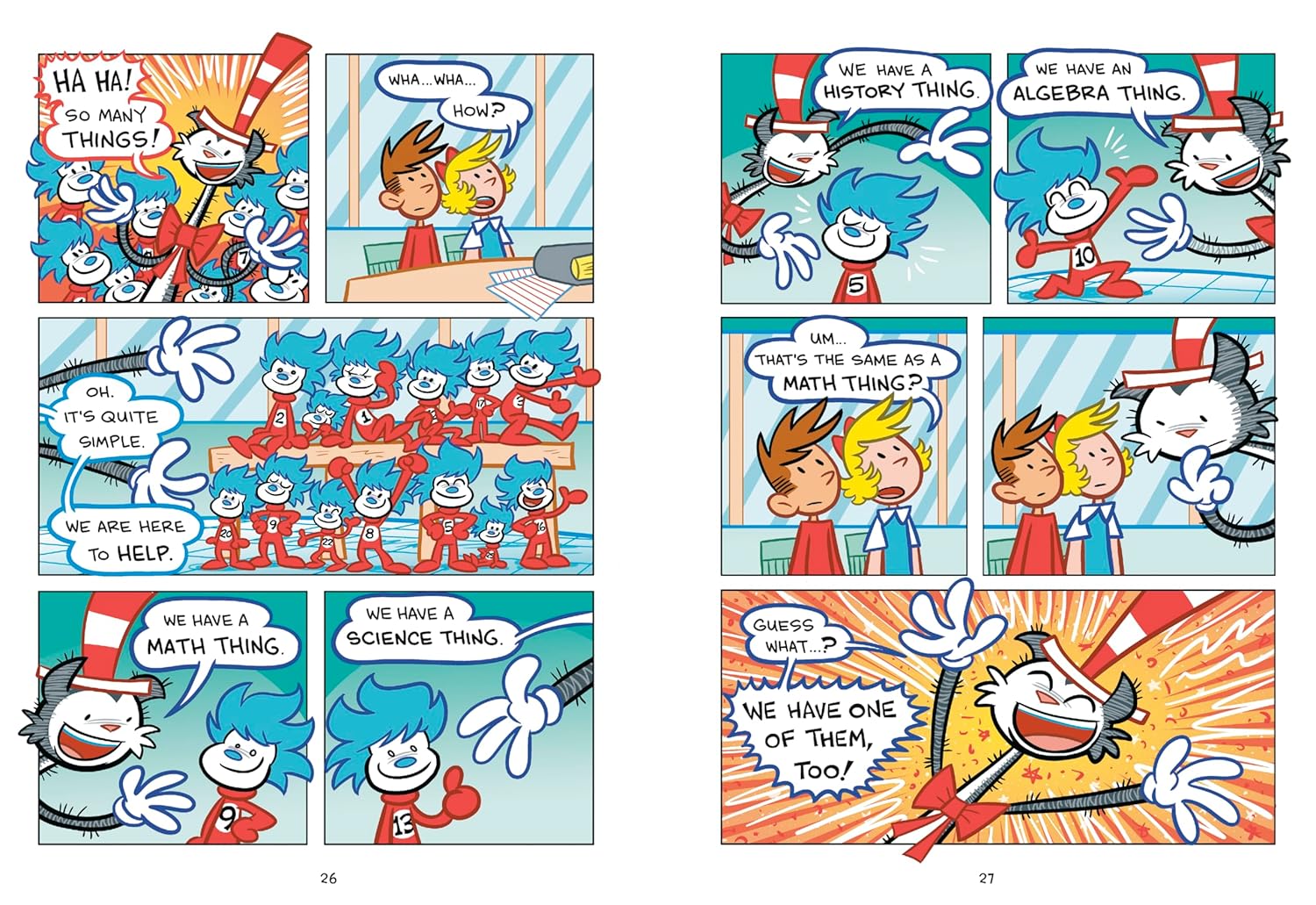 Dr. Seuss Graphic Novel: Thing One and Thing Two Have Homework to Do: A Cat in the Hat Story
