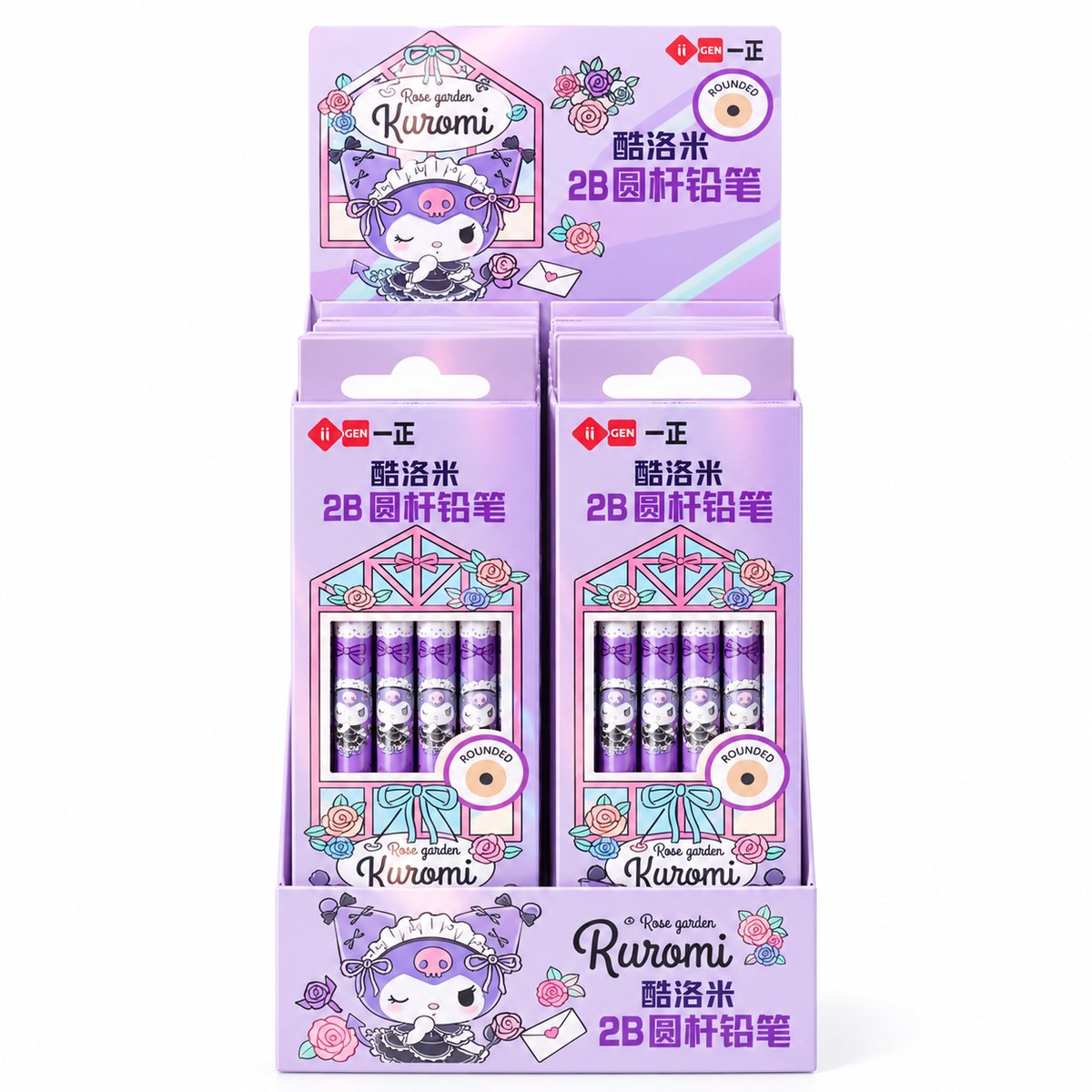  Kuromi Rose Garden 2B Rounded 12pcs Pencil Set 