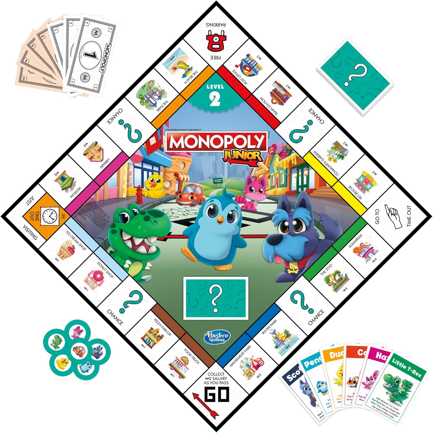 HASBRO GAMING MONOPOLY JUNIOR BOARD GAME 2 GAMES IN 1