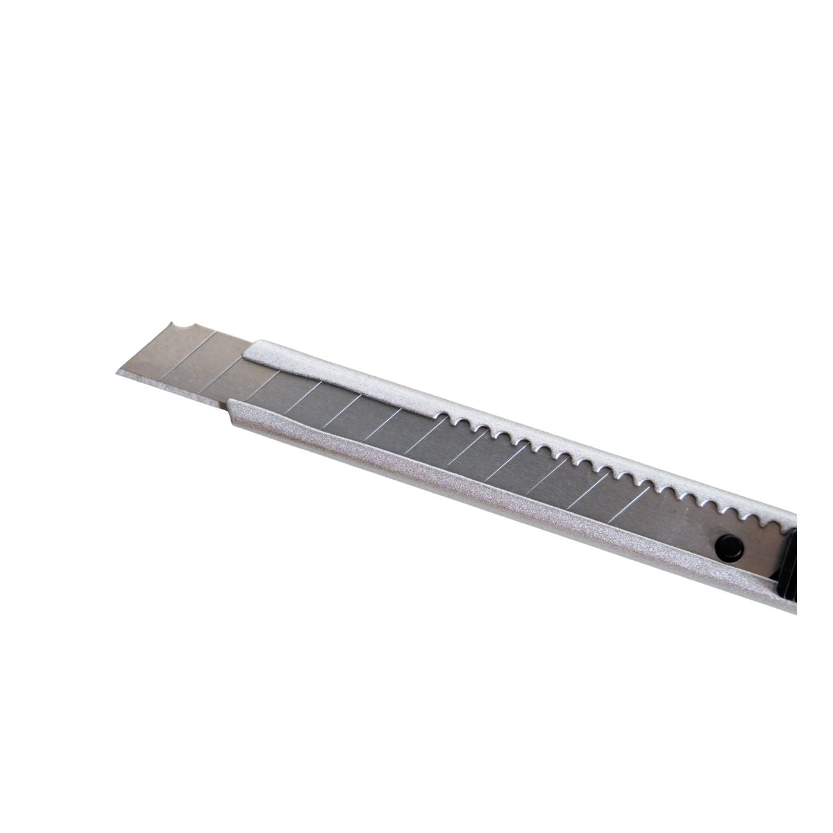 Pop Bazic Large Utility Cutter Knife Silver with Black Lock 234bc