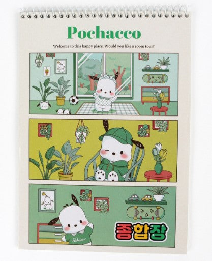 SANRIO POCHACCO TOP SPIRAL B5 PLAIN NOTEBOOK