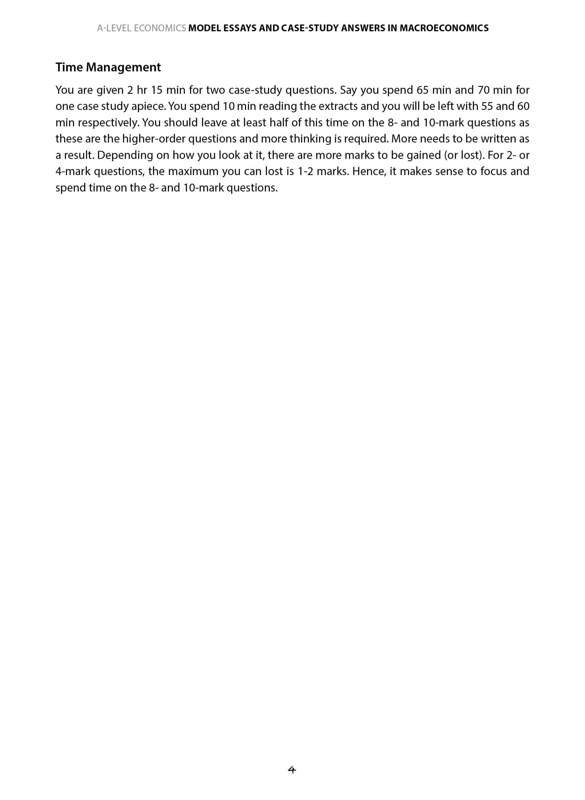 A-Level Economics Model Essays and Case-Study Answers in Macroeconomics